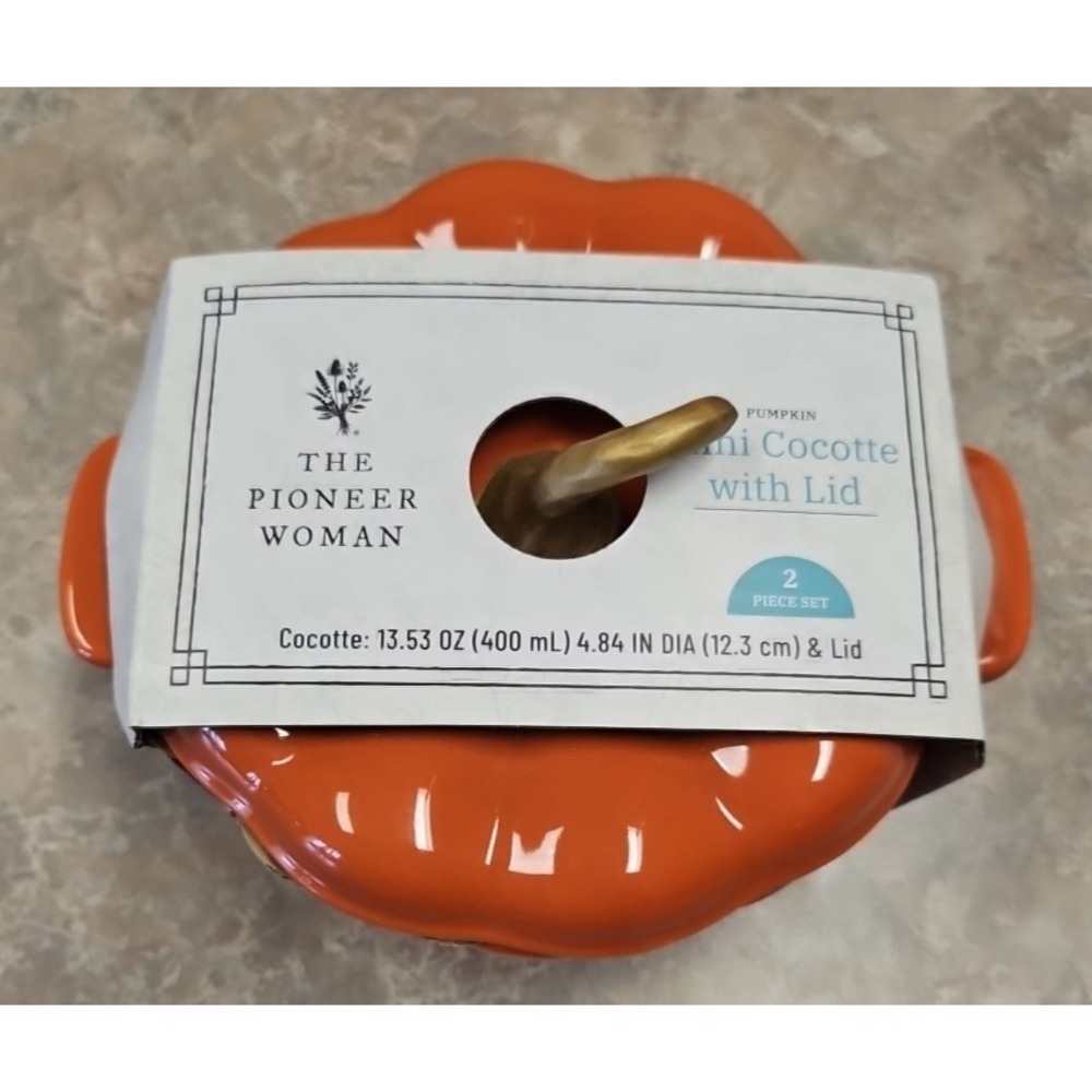 The Pioneer woman Mini Cocotte with Lid 13.53oz (400 mL) Orange